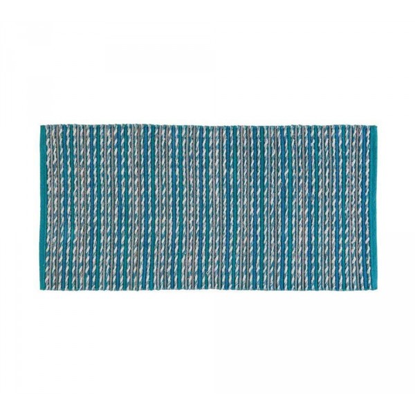 Tappeto cotone serie twist 50 x 90 cm turchese