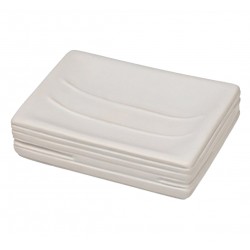 Porta sapone linea brik in ceramica bianco