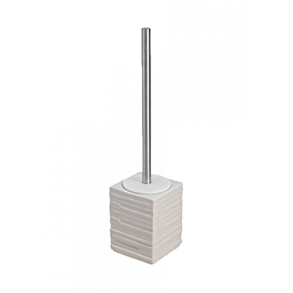 Porta scopino linea brik in ceramica bianco