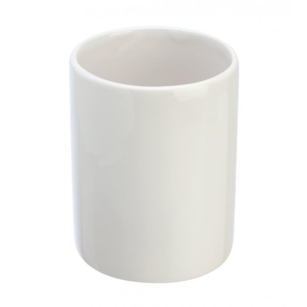 Porta spazzolino linea cily in ceramica bianco