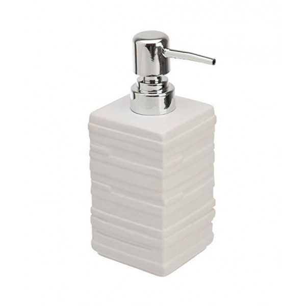 Dispenser sapone linea Brik in ceramica bianco