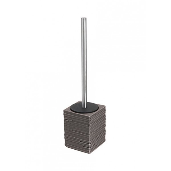 Porta scopino linea brik in ceramica grigio