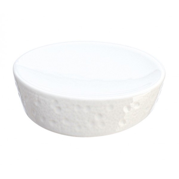 Porta sapone linea zurigo in ceramica bianco