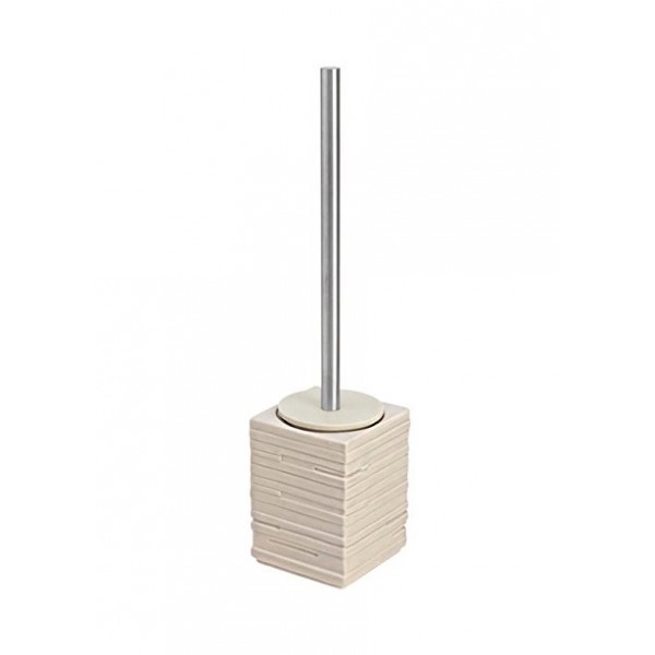 Porta scopino linea brik in ceramica beige