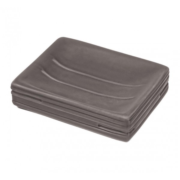 Porta sapone linea brik in ceramica grigio