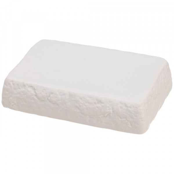 Porta sapone da appoggio linea Petra in ceramica bianco