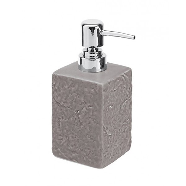 Dispenser sapone linea Petra in ceramica grigio