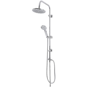 Set colonna doccia soffione tondo cromato con tre funzioni Feridras