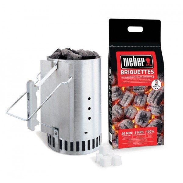 Kit ciminiera di accensione Weber con 2kg di carbone