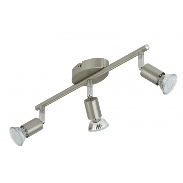 Plafoniera orientabile da parete 3 x GU10 Briloner Simple nickel opaca
