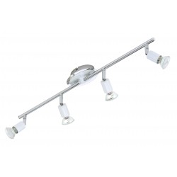 White - arco snodato 4lx3w led 250lm cromo/bianco