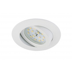 Attach-faretto inc.orient. d 8,2cm 1x5w led bianco