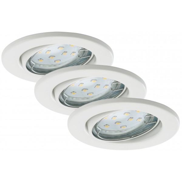 Fit - kit faretti inc.3lx3w gu10 led 250lm bianco