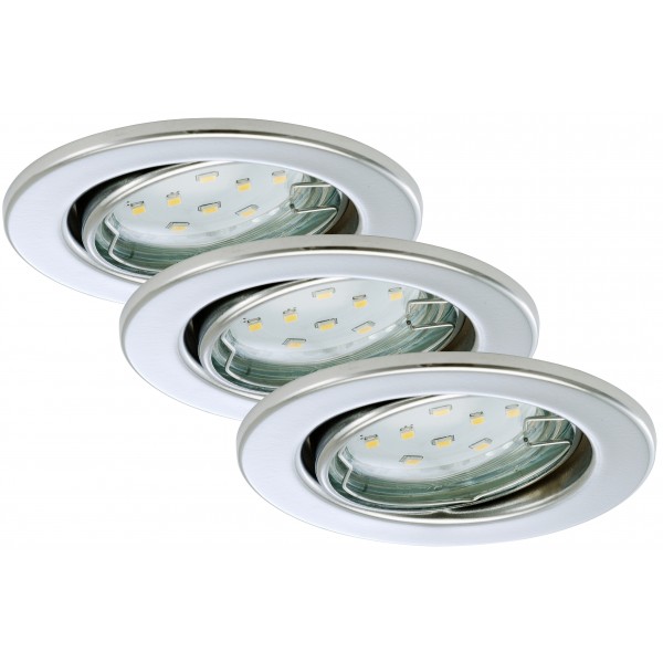 Fit - kit faretti inc.3lx3w gu10 led 250lm cromo