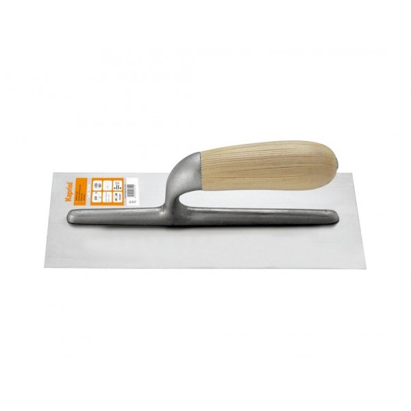 Frattone liscio con manico in legno Kapriol lama in acciaio 12 x 28 cm