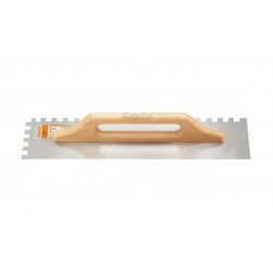 Frattone dentato con manico in legno 14x50 cm
