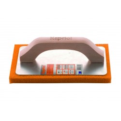 Frattone g/spugna arancio cn man in legno 14x21cm