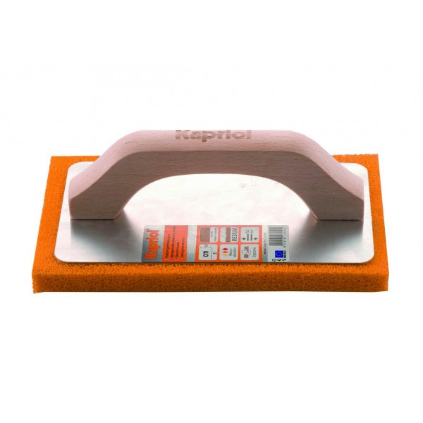 Frattone g/spugna arancio cn man in legno 14x21cm