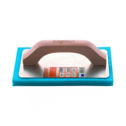 Frattone g/spugna blu cn manico in legno 14x21 cm