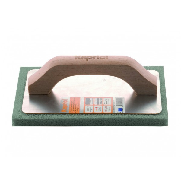 Frattone g/spugna grigia cn manico in legno 7x40cm