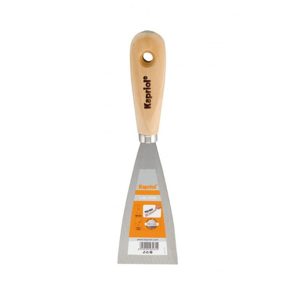 Spatola stuccatore con manico legno 80 mm