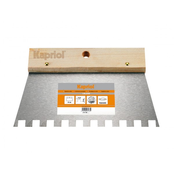 Spatola colla dente quadro man in legno 200 mm