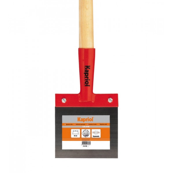 Raschietto con manico in legno 15x15 cm