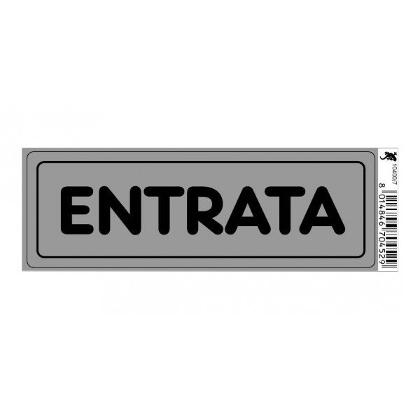 Cartello adesivo entrata 170x45 mm