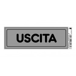Cartello adesivo uscita 170x45 mm