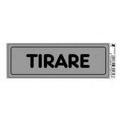 Cartello adesivo tirare 170x45 mm
