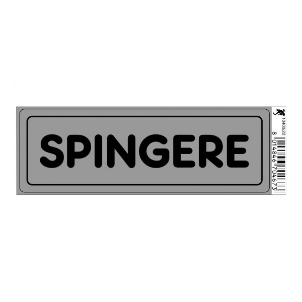 Cartello adesivo spingere 170x45 mm