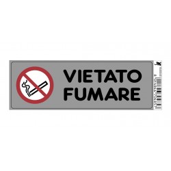 Cartello adesivo vietato fumare 170x45 mm