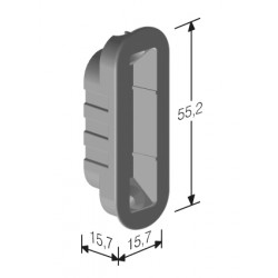 Incontro c/fori 45° gf45 15,7x55,2 mm ottonato