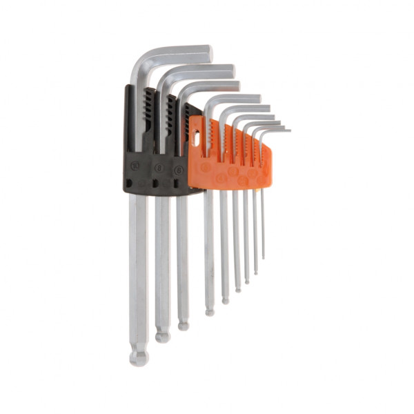 Set chiavi a brugola esagonali in cromo vanadio 9 pezzi