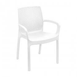 Sedia da giardino Regina impilabile effetto rattan con...