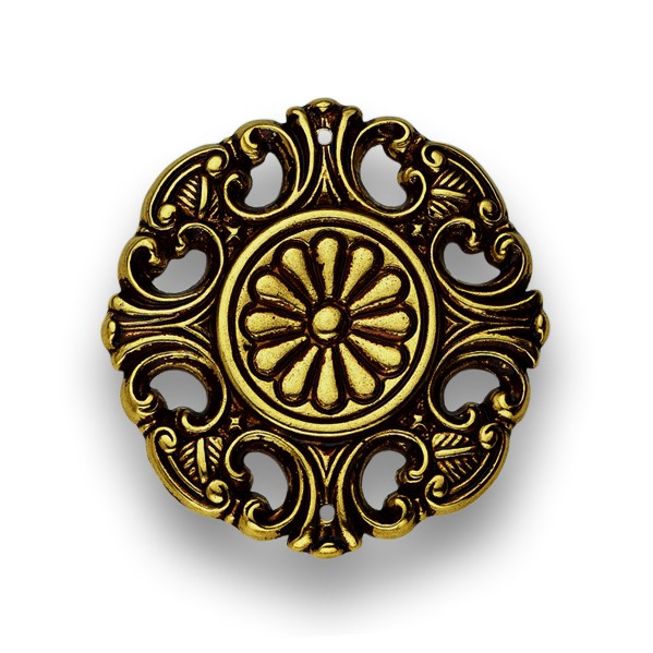 Decorazione ottone int. 47 / 47x47 mm ott. antico