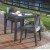 Tavolo da giardino quadrato King 79x79x72 cm effetto rattan antracite