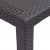 Tavolo da giardino rettangolare Prince effetto rattan 150x90x72 cm antracite