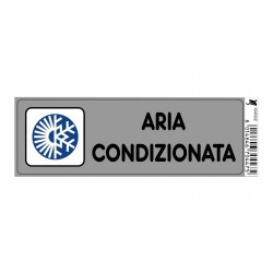 Targhetta adesiva cm 15x5 aria condizionata