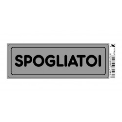 Targhetta adesiva cm 15x5 spogliatoi