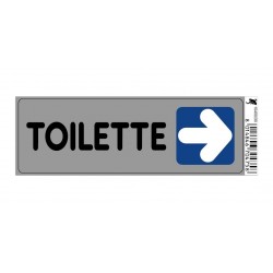 Targhetta adesiva cm 15x5 toilette (a destra)