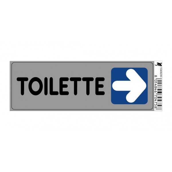 Targhetta adesiva cm 15x5 toilette (a destra)