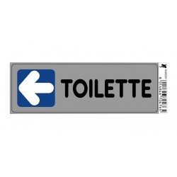 Targhetta adesiva cm 15x5 toilette (a sinistra)