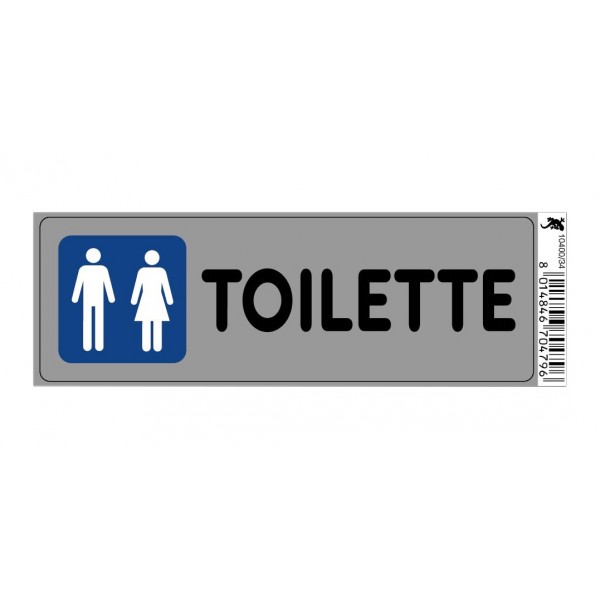 Targhetta adesiva cm 15x5 toilette (uomini e donne