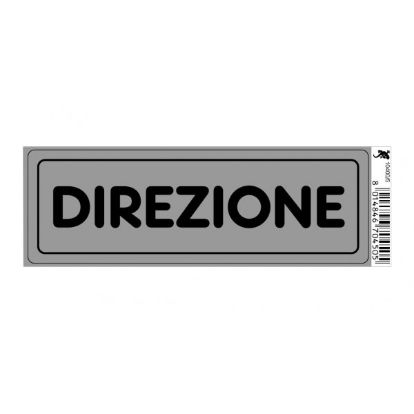 Targhetta adesiva cm 15x5 direzione