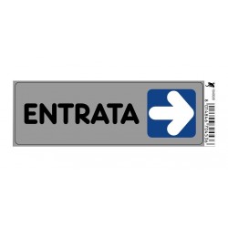 Targhetta adesiva cm 15x5 entrata (a destra)