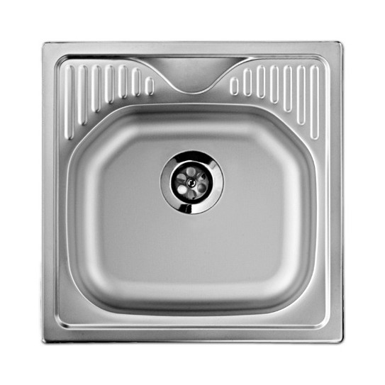 Lavello cucina 1 vasca in acciaio inox apell oceano 51x51 cm prelucidato
