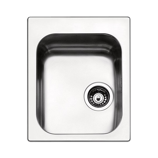 Lavello cucina 1 vasca in acciaio inox spazzolato Apell Torino 42 x 50 cm