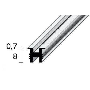 Cremagliera m7 allum. 3012x10,3 mm anod. naturale