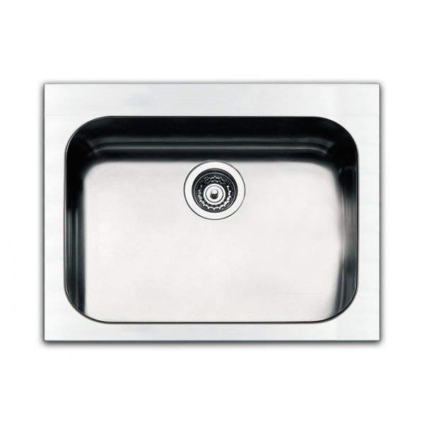 Lavello cucina 1 vasca in acciaio inox spazzolato Apell Torino 57 x 51 cm 